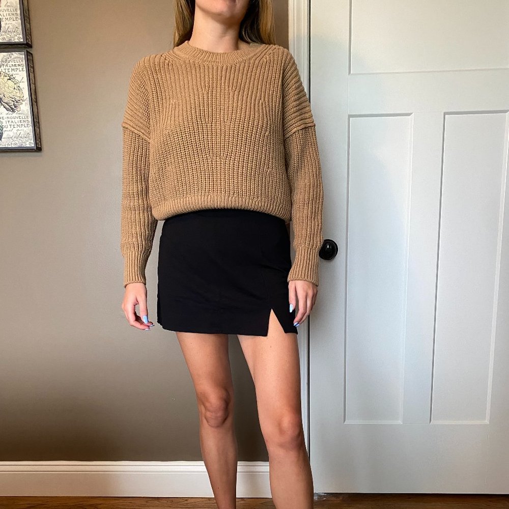 Banana Republic Brown 100% Organic Cotton Crew Neck Knit Sweater Medium